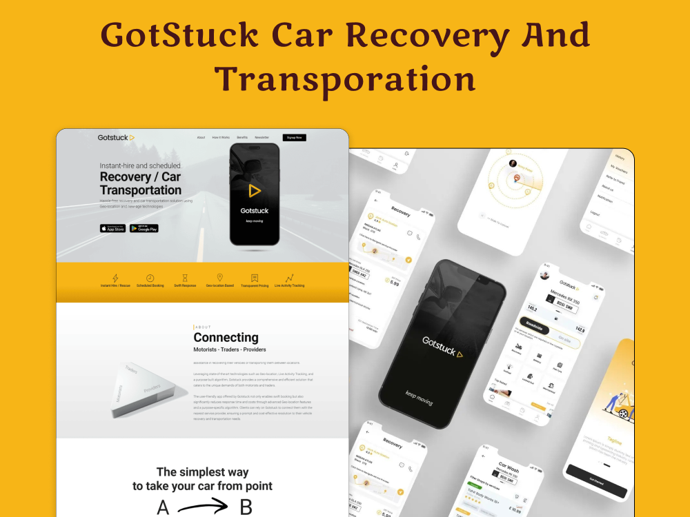 GotStuck Mobile Application (Recovery / Car Transportation)